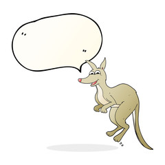 speech bubble cartoon kangaroo