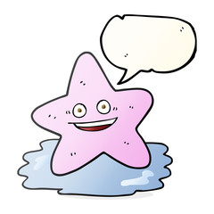 speech bubble cartoon starfish
