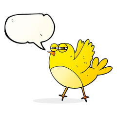 speech bubble cartoon bird