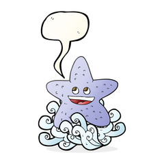 speech bubble cartoon starfish