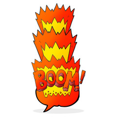 speech bubble cartoon boom symbol