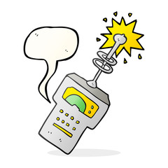 speech bubble cartoon futuristic scanner