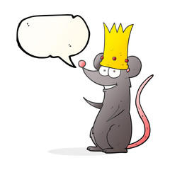 speech bubble cartoon king rat