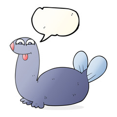 speech bubble cartoon seal