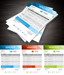 This is simple and creative invoice. Well organized and layered. Easy to edit. Vector illustration.