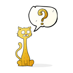 speech bubble cartoon curious cat