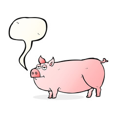 speech bubble cartoon huge pig