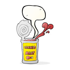 speech bubble cartoon canned meat