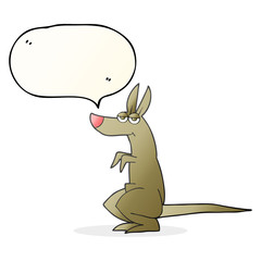 speech bubble cartoon kangaroo