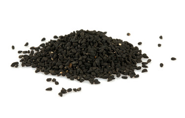 black cumin isolated on white background
