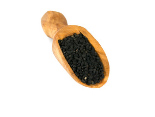 black cumin isolated on white background