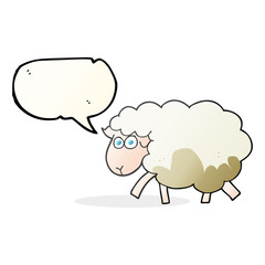 speech bubble cartoon muddy sheep