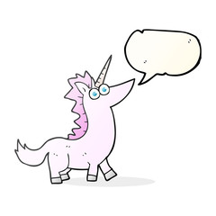 speech bubble cartoon unicorn
