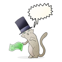 speech bubble cartoon rich cat