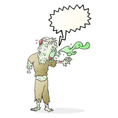 speech bubble cartoon gross zombie