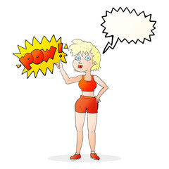 happy gym woman giving thumbs up symbol