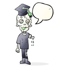 speech bubble cartoon zombie student
