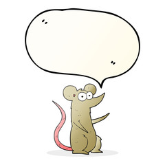 speech bubble cartoon mouse in love