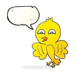 speech bubble cartoon bird