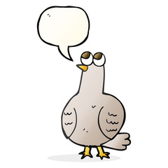 speech bubble cartoon bird