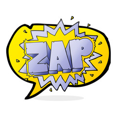 speech bubble cartoon zap explosion sign