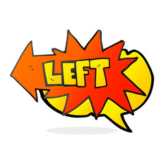 speech bubble cartoon left symbol