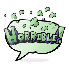 speech bubble cartoon word horrible