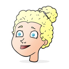 cartoon female face
