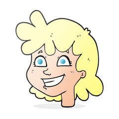 cartoon female face