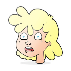 cartoon female face