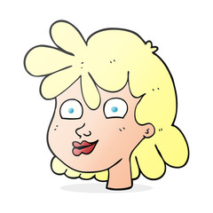 cartoon female face