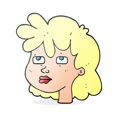 cartoon female face