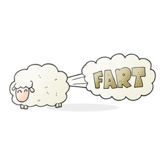 cartoon farting sheep