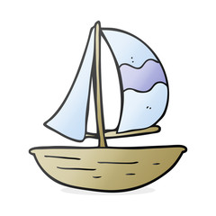 cartoon sail ship