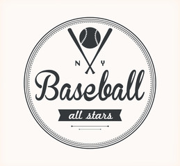 Baseball Vector Label