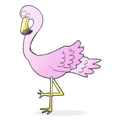 cartoon flamingo
