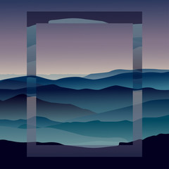 Landscape mountain view frame