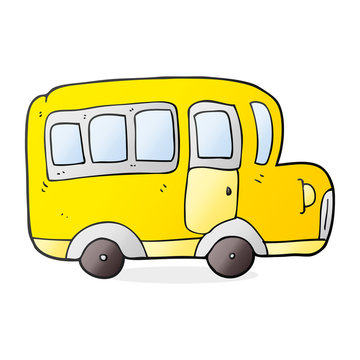 cartoon yellow school bus