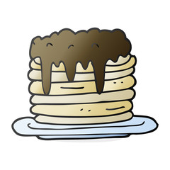 cartoon pancake stack
