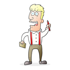 cartoon stressed reporter