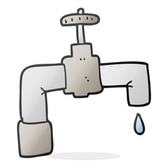 cartoon dripping faucet