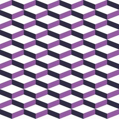 Purple Geometric Illusion Seamless Pattern