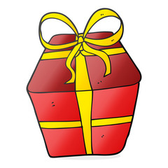 cartoon wrapped present