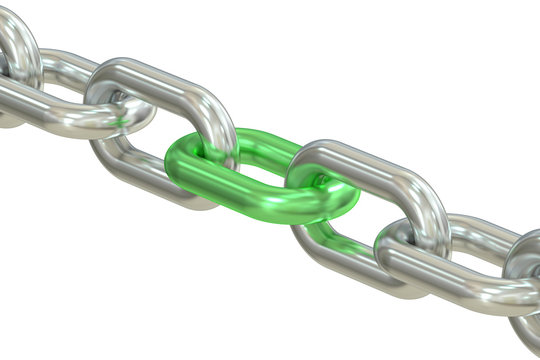 Chain with green link
