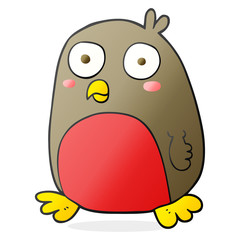 cartoon christmas robin