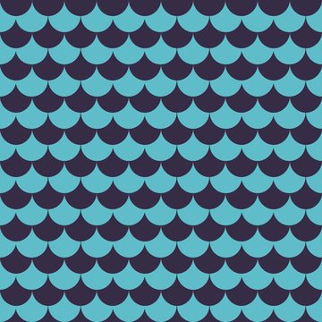 Blue Fish Scales Seamless Pattern