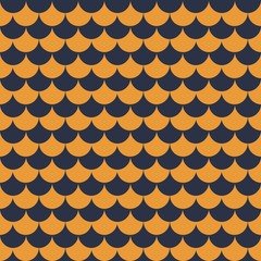 Yellow Fish Scales Seamless Pattern - 104225301