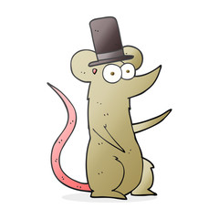 cartoon mouse wearing top hat
