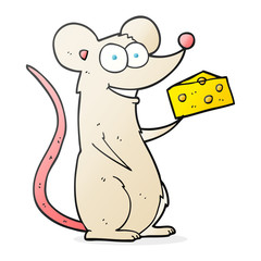 cartoon mouse with cheese
