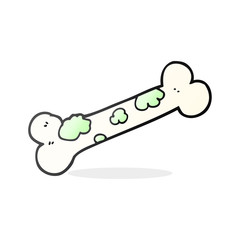 cartoon moldy old bone